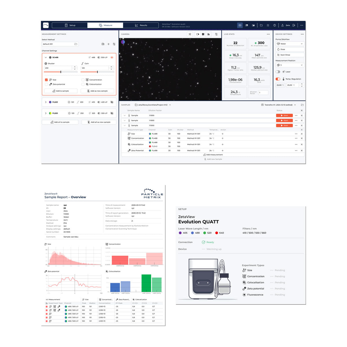 Zeta Viewer ZetaView® Evolution – Advanced Nanoparticle Tracking – Particle Metrix GmbH